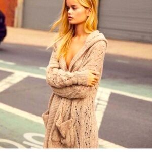 Free People Oversized Alpaca Open-Knit Cardigan